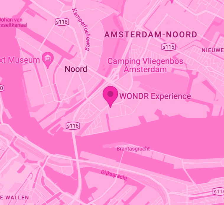 location-wondr-small Map of Amsterdam with WONDR marked